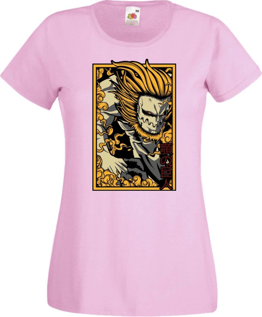 Damen T-Shirt Anime Manga Attack Anime On Titan Jaw Titan Porco Galliard Galliard, Lady XL / Hellrosa