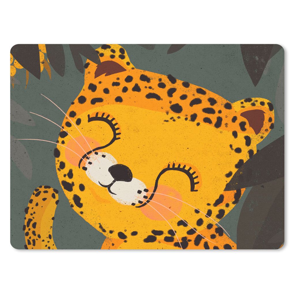 MuchoWow Mauspad Mousepad Gepard - Tiere - Dschungel - Kinder 23x19 cm - Mousepads - Maus Mat - Pad - Mausunterlage - Schreibtischunterlage - Mau...