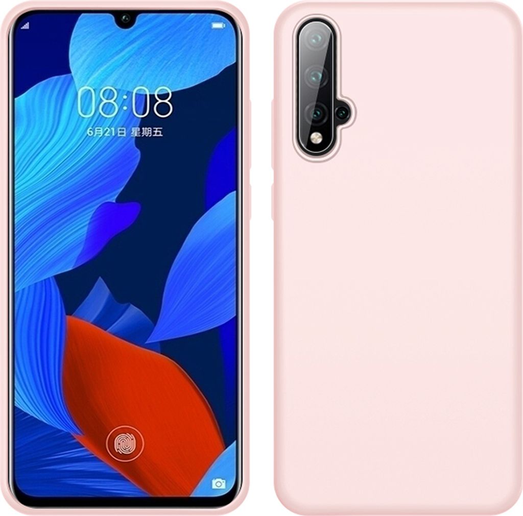 Huawei Nova 5 Hülle, LaimTop Slim Flüssig Silikon Soft Gel Gummi Stoßfest Kratzfest Schutzhülle für Huawei Nova 5 / Nova 5 Pro Rosa
