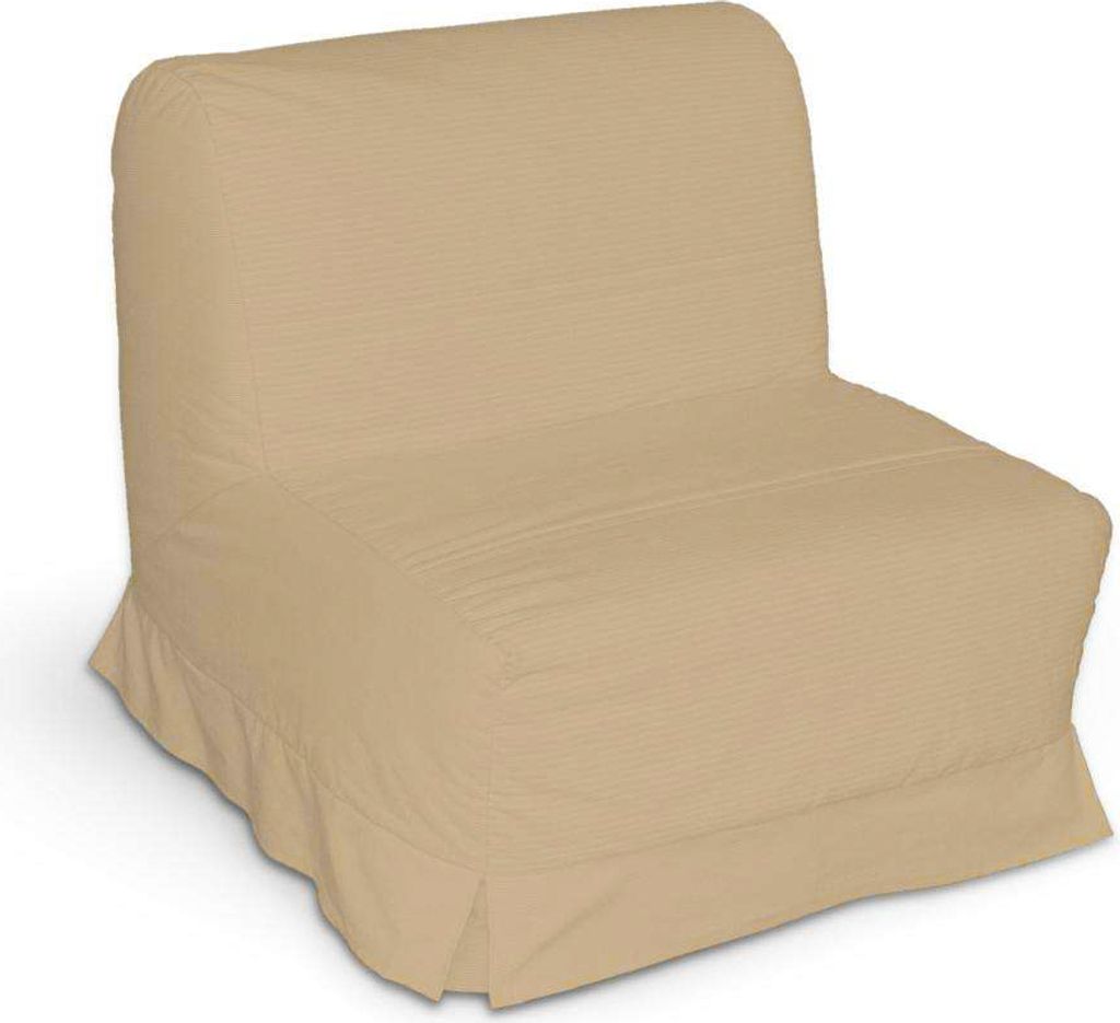 Dekoria Bezug für Lycksele Sessel mit Kellerfalten, caffe latte, Bezug für Lycksele Sessel