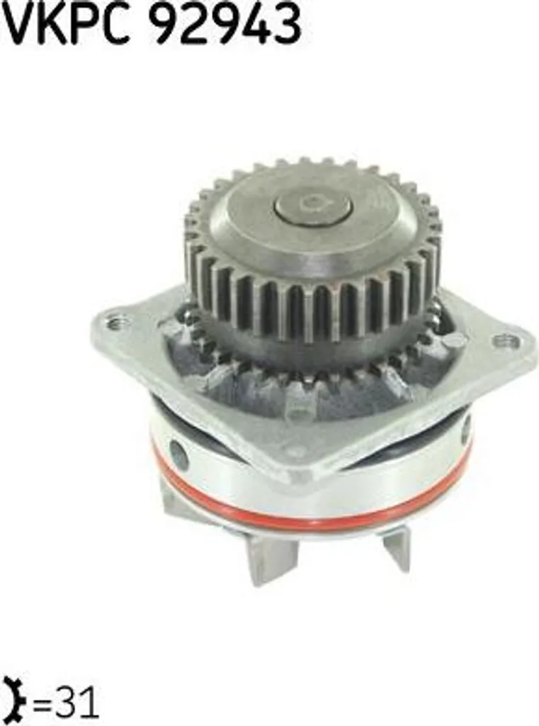 Pompe à eau haute durabilité SKF VKPC 92943 pour moteur V6 3.5 Nissan