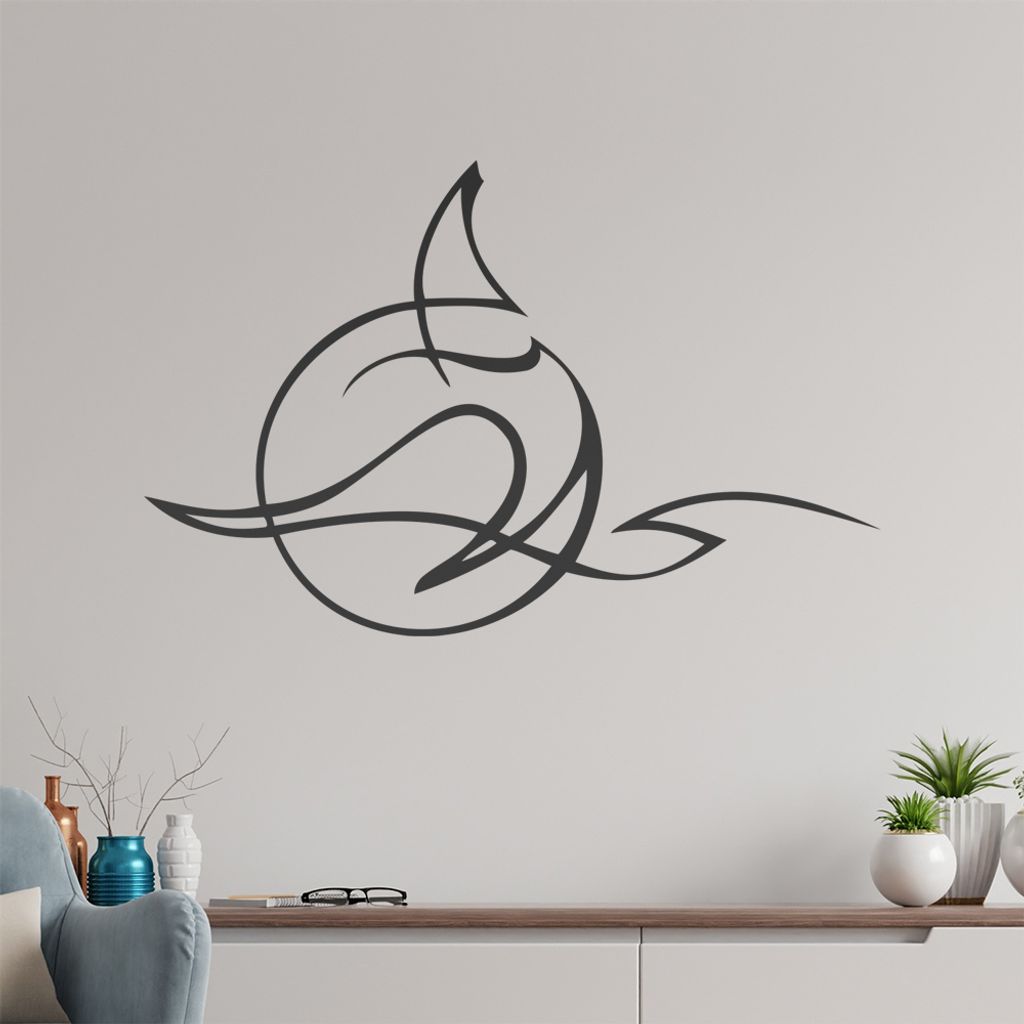 Mond Rauch Wandtattoo in 6 Größen - Wandaufkleber Wall Sticker - Dekoration, Küche, Wohnzimmer, Schlafzimmer, Badezimmer