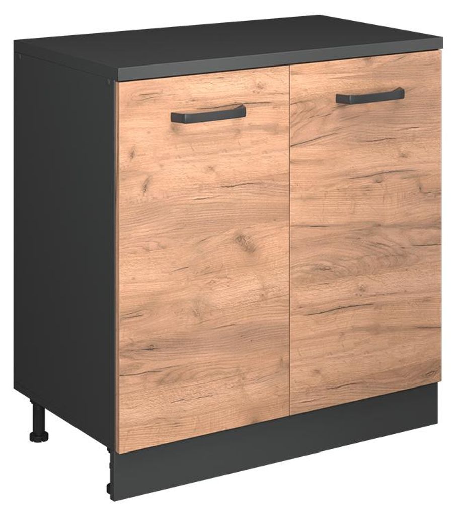 Kommode unter Schräge Vicco Rion Goldkraft Eiche 80 x 81.6 cm ohne Schräge mit 2 Türen, Model 60846