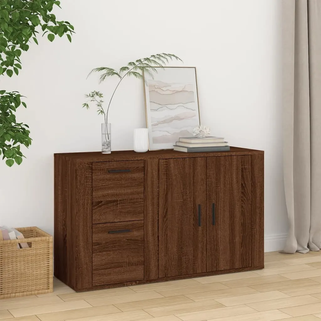vidaXL Credenza look rovere marrone 100x33x59,5 cm Materiale a base di legno