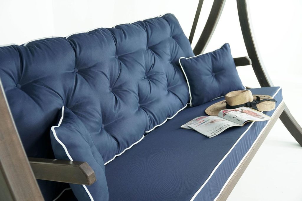 Dunkelblaue Gartenschaukel Outdoor Robuste Edle Schaukel Designer Möbel