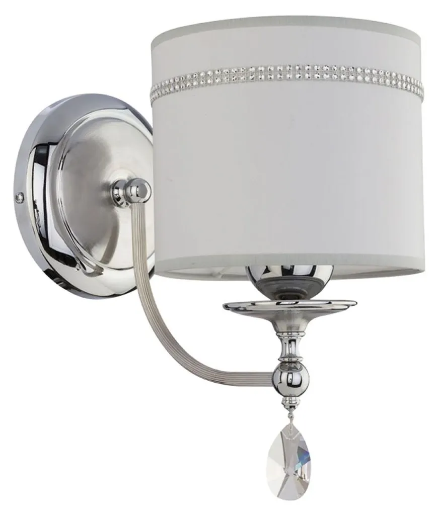 Applique murale JULIA II Jupiter argent et blanc E27 31x18x28 cm