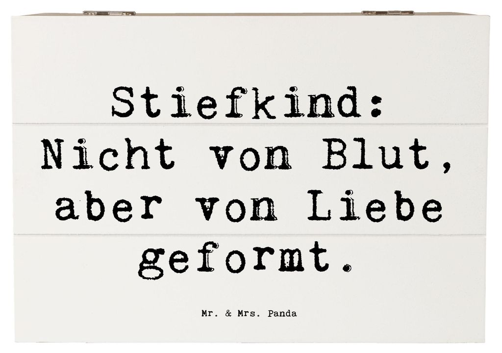 Mr. & Mrs. Panda box holz Spruch Stiefkind von Liebe 22 x Produktbild 