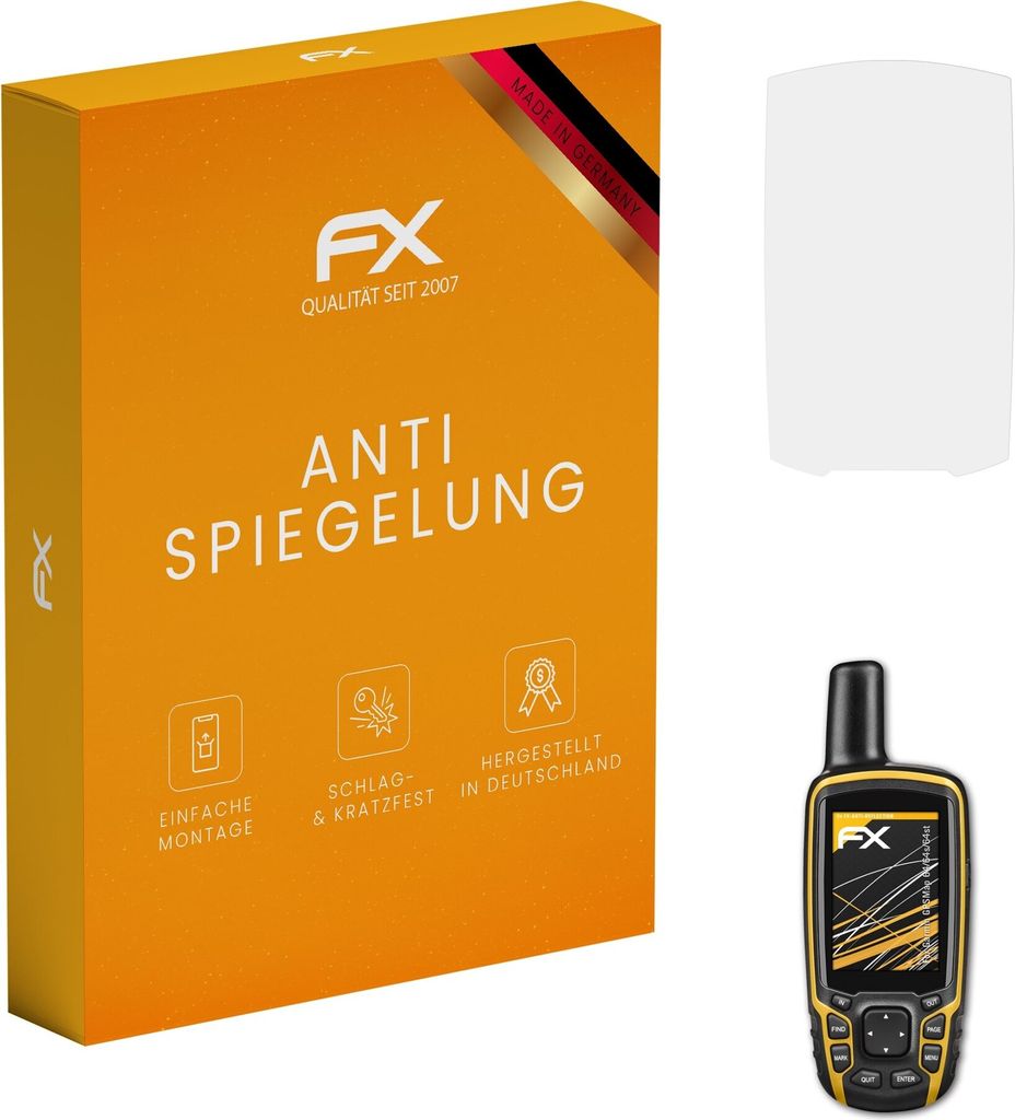 atFoliX FX-Antireflex 3x Schutzfolie kompatibel mit Garmin GPSMap 64/64s/64st Displayfolie