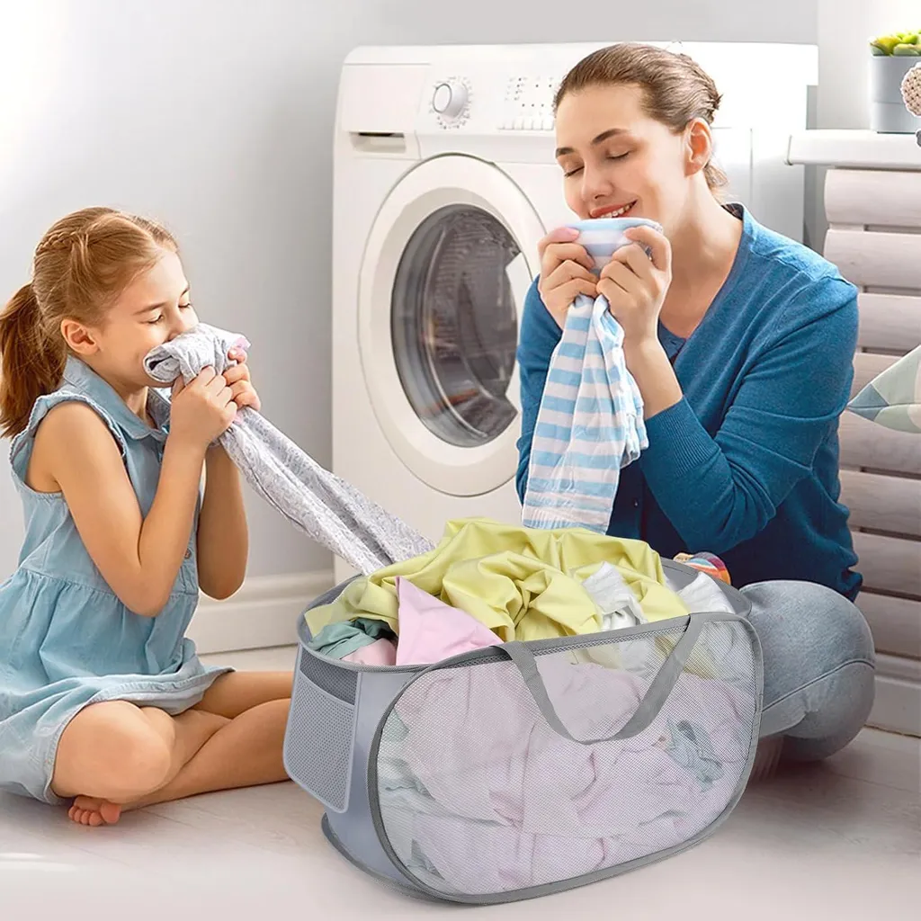 Panier à linge pop-up anti-odeur pour trier le linge sans encombre