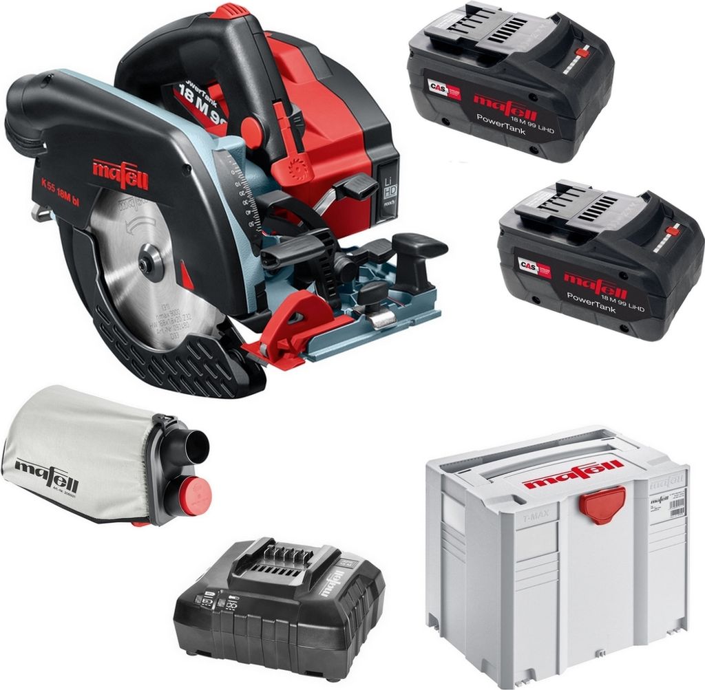 mafell Akku-Handkreissäge K 55 18M bl im T-MAX - 91B501