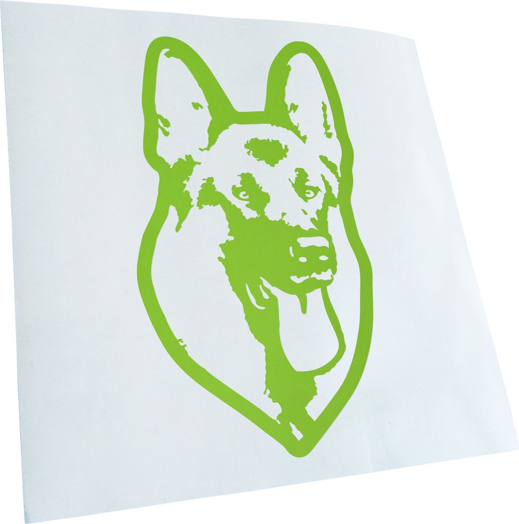 Kiwistar - Autoaufkleber - German sheperd Hund - Lindgrün - 40x24cm - Aufkleber für Auto, Laptop, Fahrrad, LKW, Motorrad mehrfarbig JDM Decal Racing