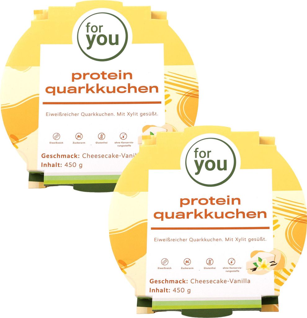 for you protein quarkkuchen- Cheesecake Vanilla Doppelpack