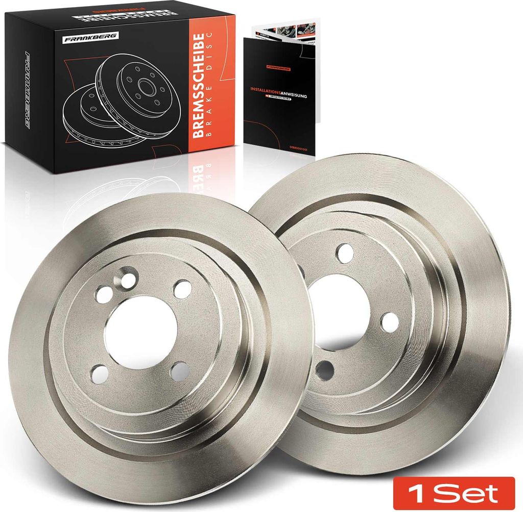Frankberg 2x Bremsscheiben Hinterachse für MINI Mini Mini Cabriolet R56 R57 R55 R58 R59 2006-2015