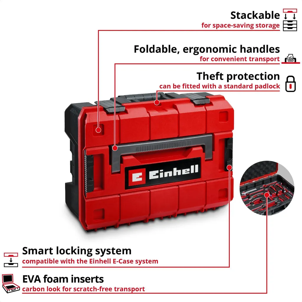 Valigetta Einhell E-Case 92 Pezzi: La Soluzione per l'Officina Mobile - 11