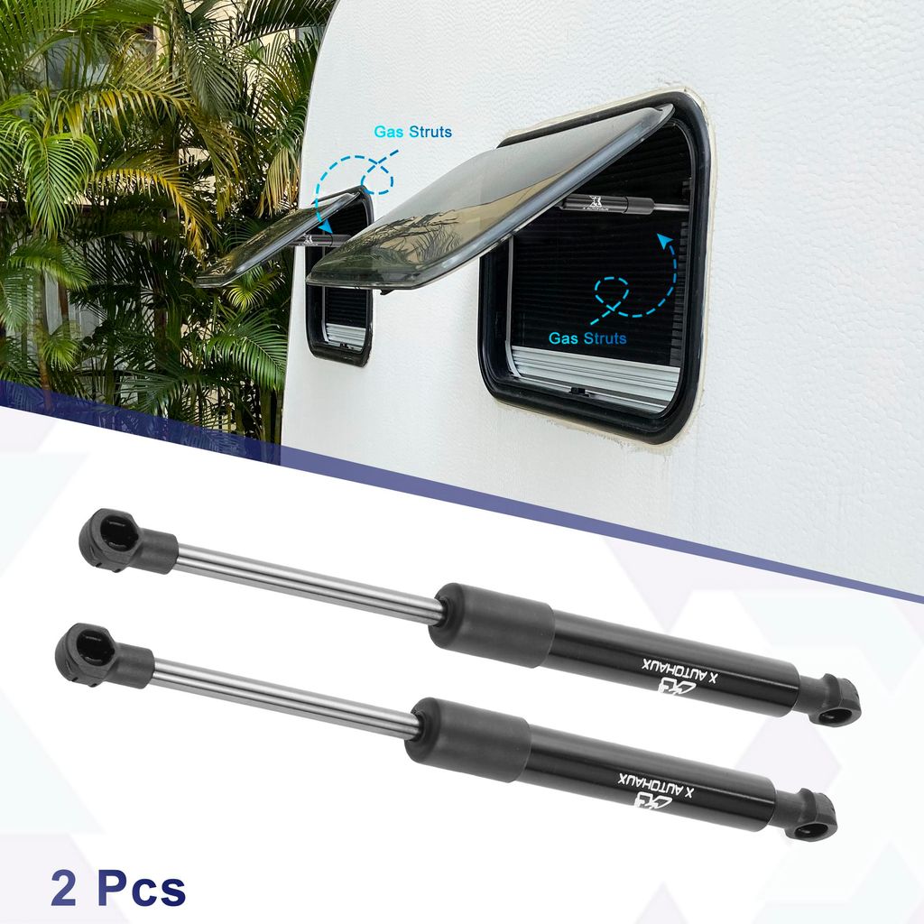 2 Stücke 10 Zoll 56 lbs/ 250N Schwarze Lift-Unterstützungen Stützen Stoßdämpfer Gasfeder Universal für Wohnmobil Auto LKW Boot