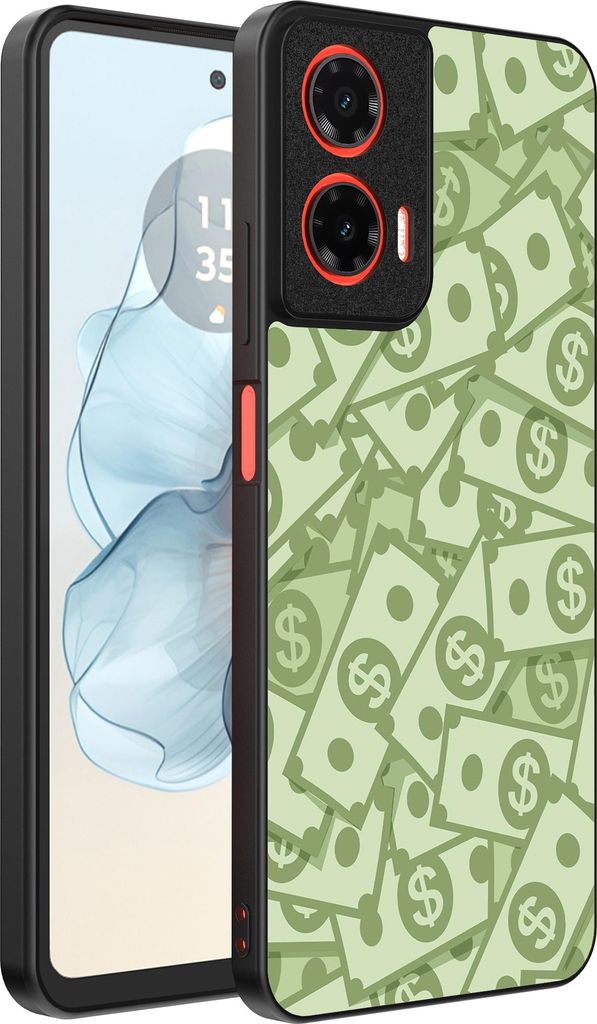 Smartphonica Telefon Fall geeignet für Motorola Moto G04 - G24 - G24 Power - E14 mit Geld Impressum - TPU Backcover Fall mit Geld Design