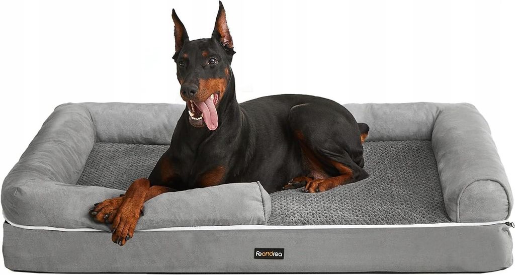 Cama ortopédica para perros Feandrea, 120x85 cm, color gris Imagen del producto 