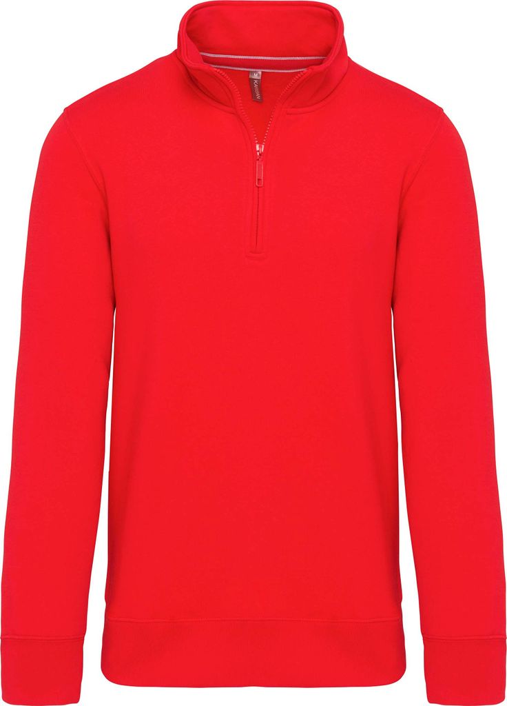 Kariban Herren Sweatshirt Pullover Sweat Pulli Langarmshirt Hoodie, Größe:S, Farbe:Rot