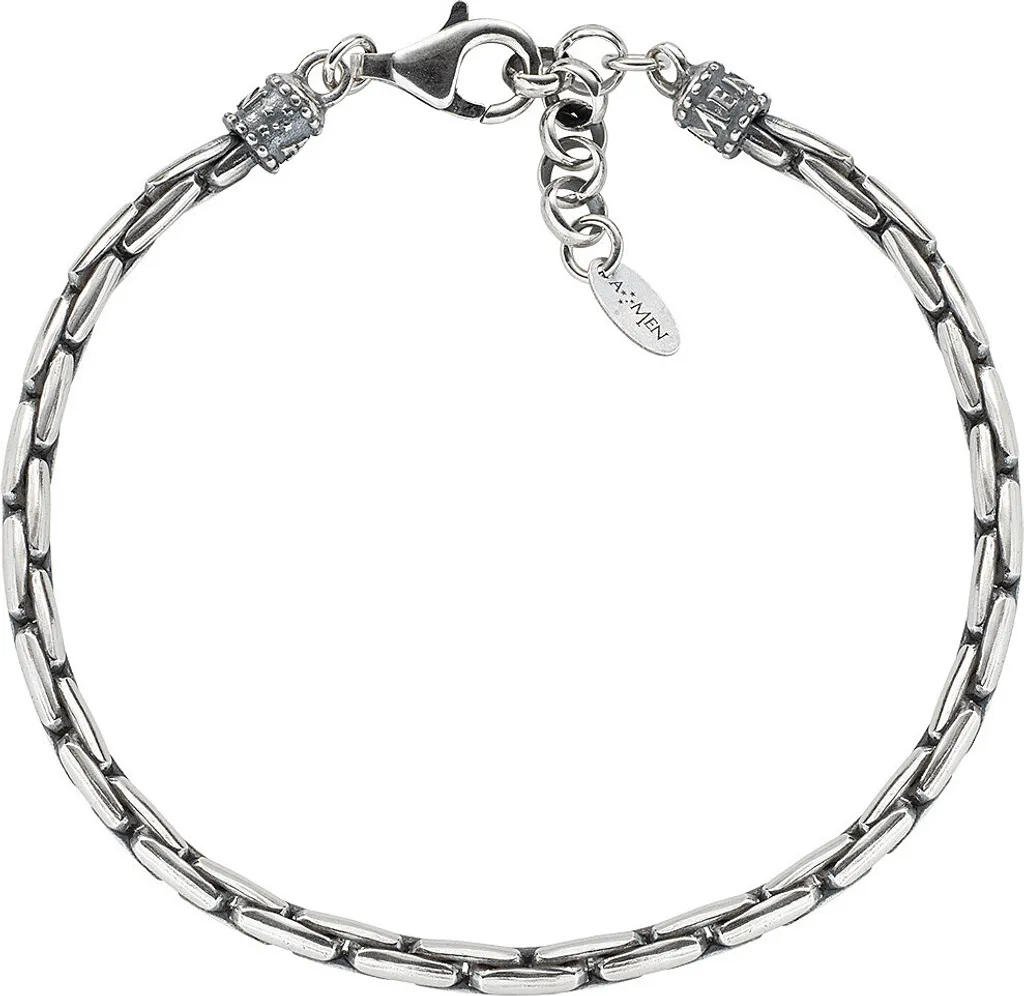 Bracciale Amen Silver Collection Hipster Donna Argento 925 Brunito