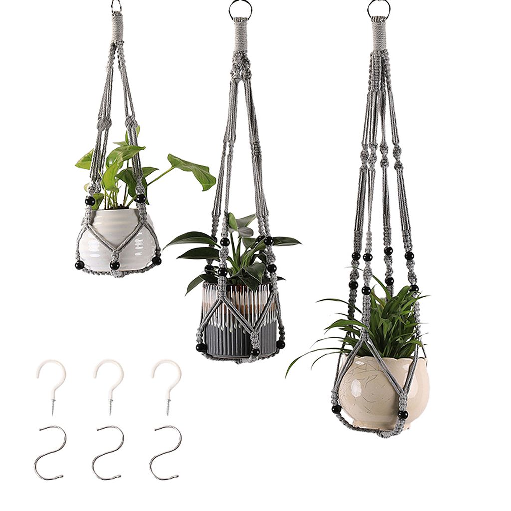 3Pcs Blumentöpfe Halter Makramee Bohemian Kaufland.de