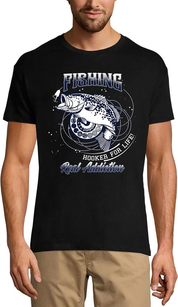 Herren Grafik T-Shirt Angelhaken fürs Leben - echte Suchtfischer – Fishing Hooker For Life - Real Addiction Fisherman – Öko-Verantwortlich Vi...
