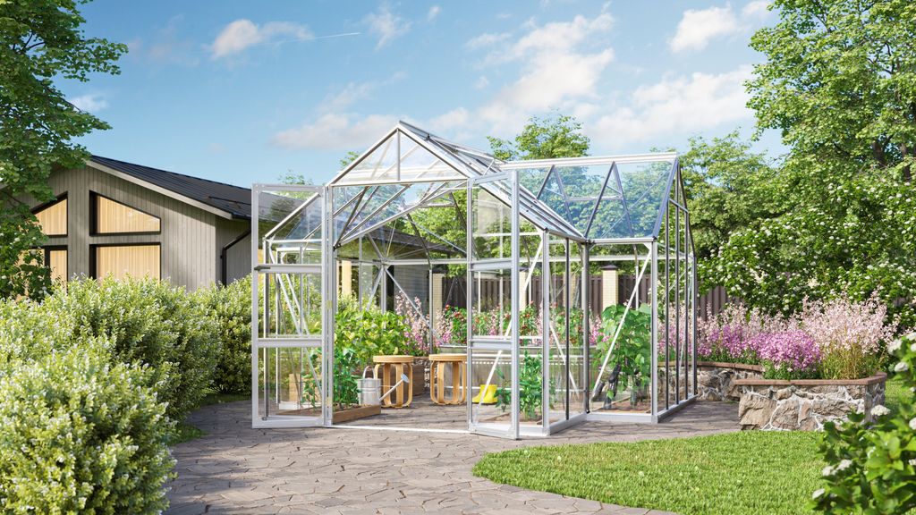 Vitavia Gewächshaus "Campus" aluminium eloxiert 3 mm ESG