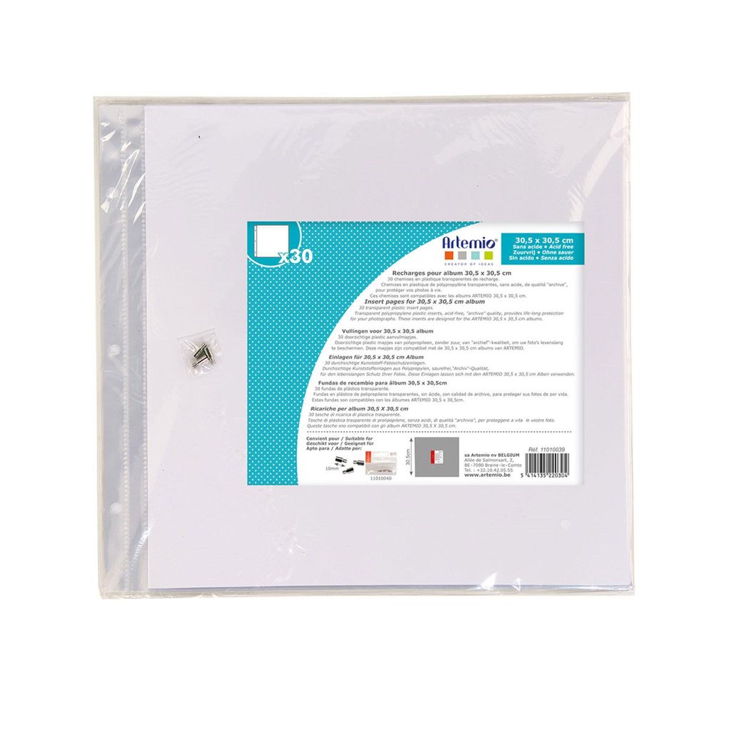 30 tasche in plastica 30,5x30,5 cm 3 viti Artemio Immagine del prodotto 