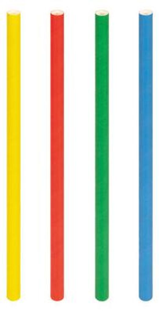 100x Trinkhalme aus Papier extra dick bunt Ø10mm 21cm Produktbild 