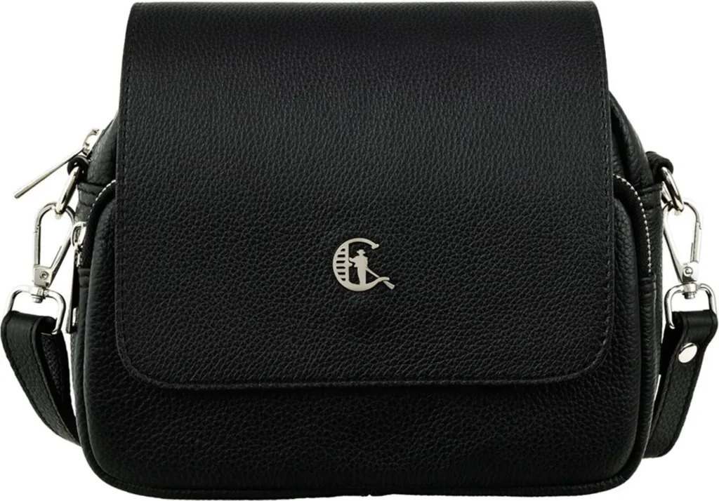 Sac bandoulière Canaletto TD655S33 cuir souple et détails argentés