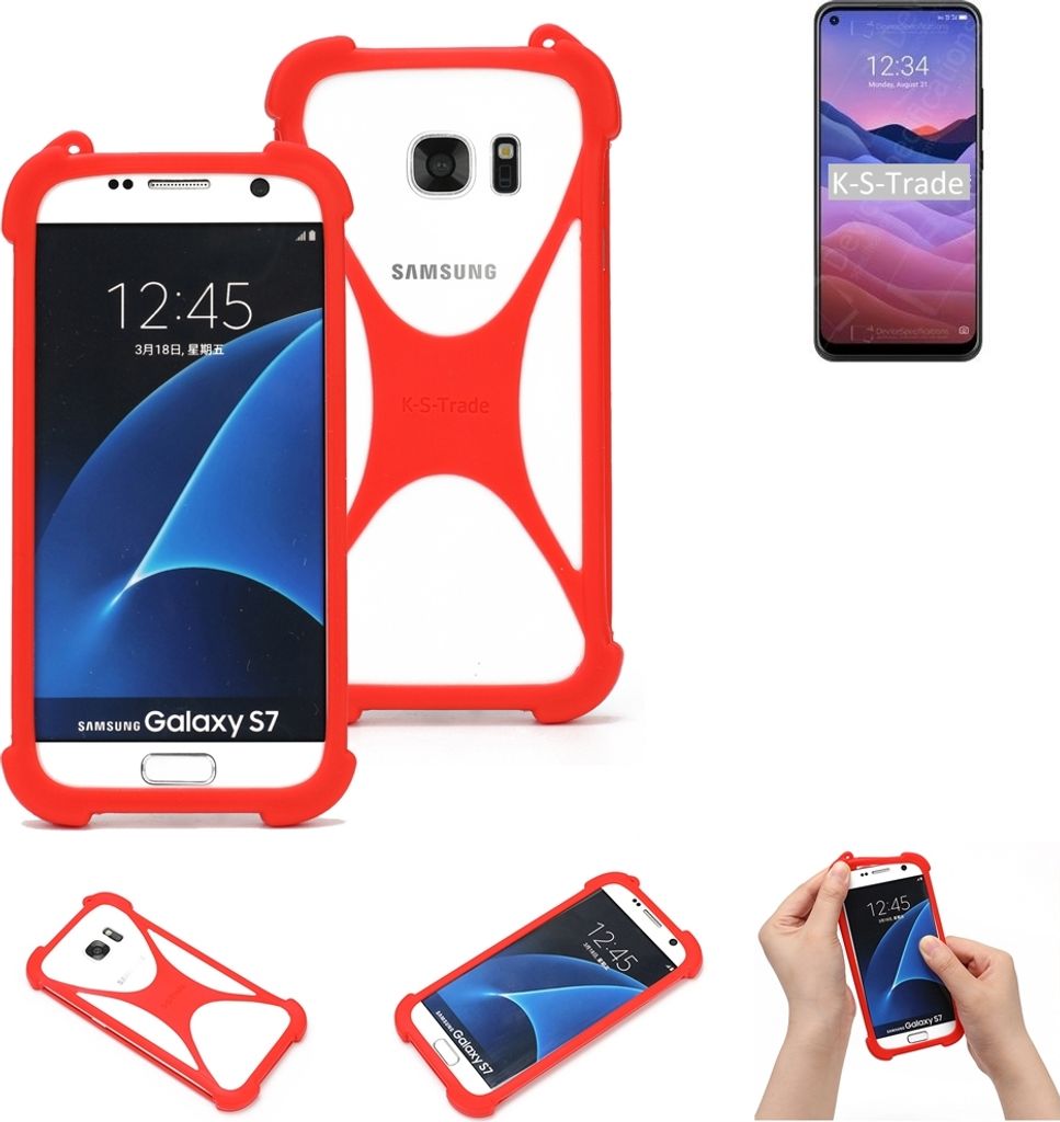 K-S-Trade Handy-Hülle kompatibel mit ZTE a1 Schutz-Hülle Bumper Silikon Schutz Hülle Cover Case Silikoncase Silikonbumper TPU Softcase Smartphone,