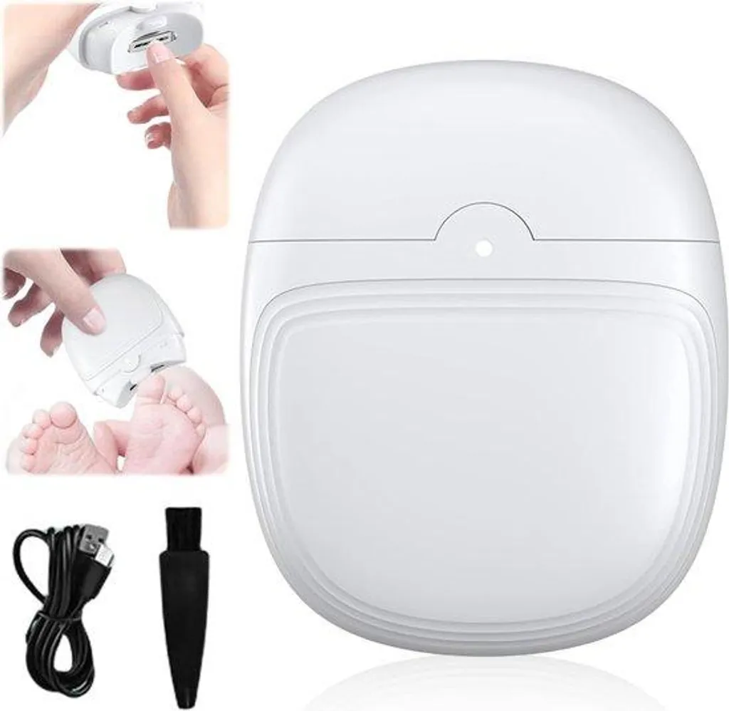 Coupe-ongles automatique anti-coupure USB avec LED pour vue basse blanc
