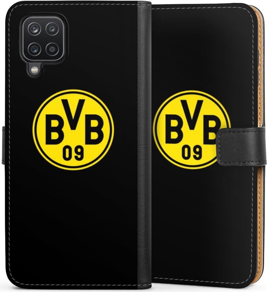 DeinDesign Klapphülle für Samsung Galaxy A12 Handytasche Lederhülle Tasche BVB Borussia Dortmund Logo