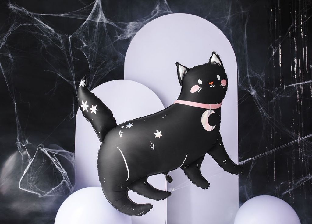 Folienballon schwarze Katze 81x80cm Schwarz Produktbild 