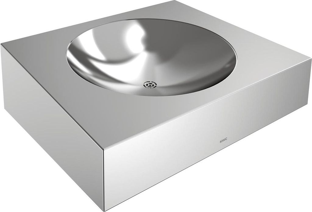 KWC AR Einzelwaschtisch, HEAVY DUTY, Edst., 500x160x425 mm, Hinterwandmontage