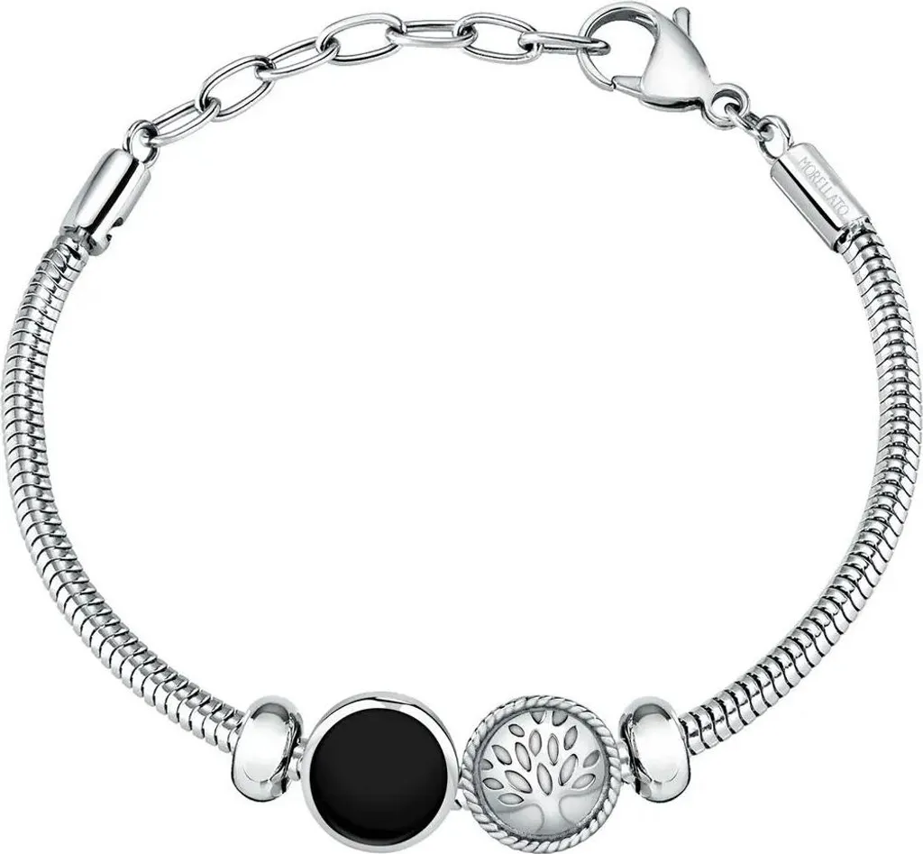 Gourmette Homme Morellato DROPS en Acier - Bijou Tendance Maille Jaspée