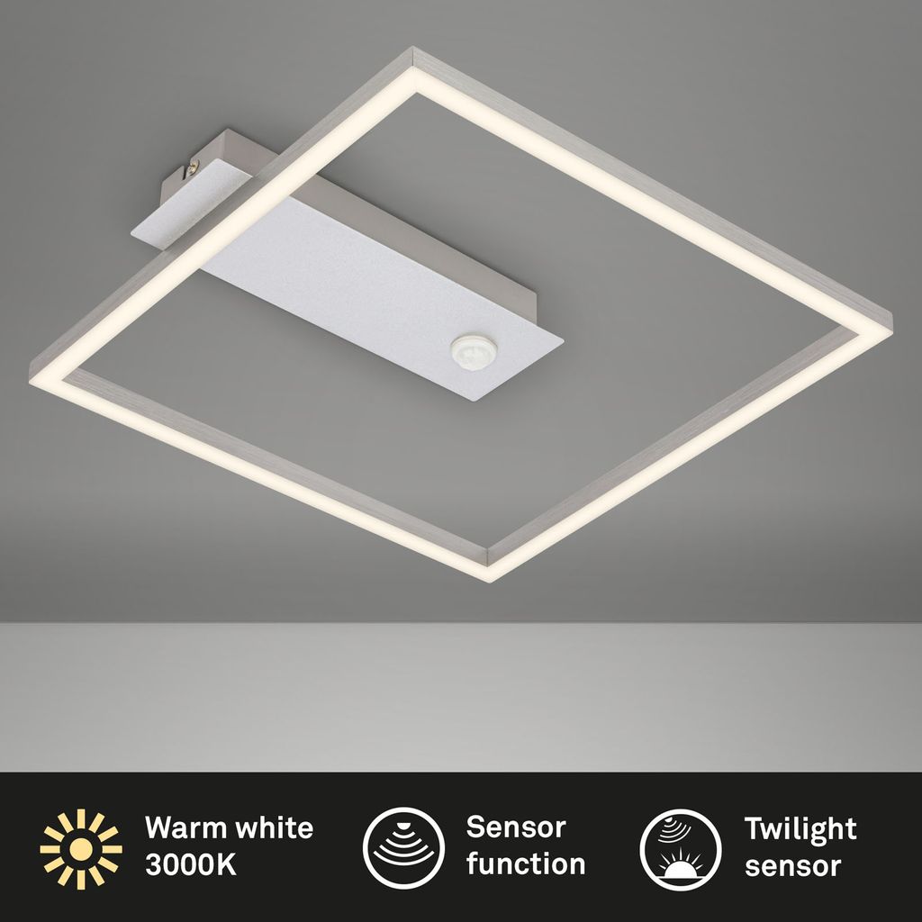 Plafonnier LED, capteur, aluminium, LED/14W Image du produit 