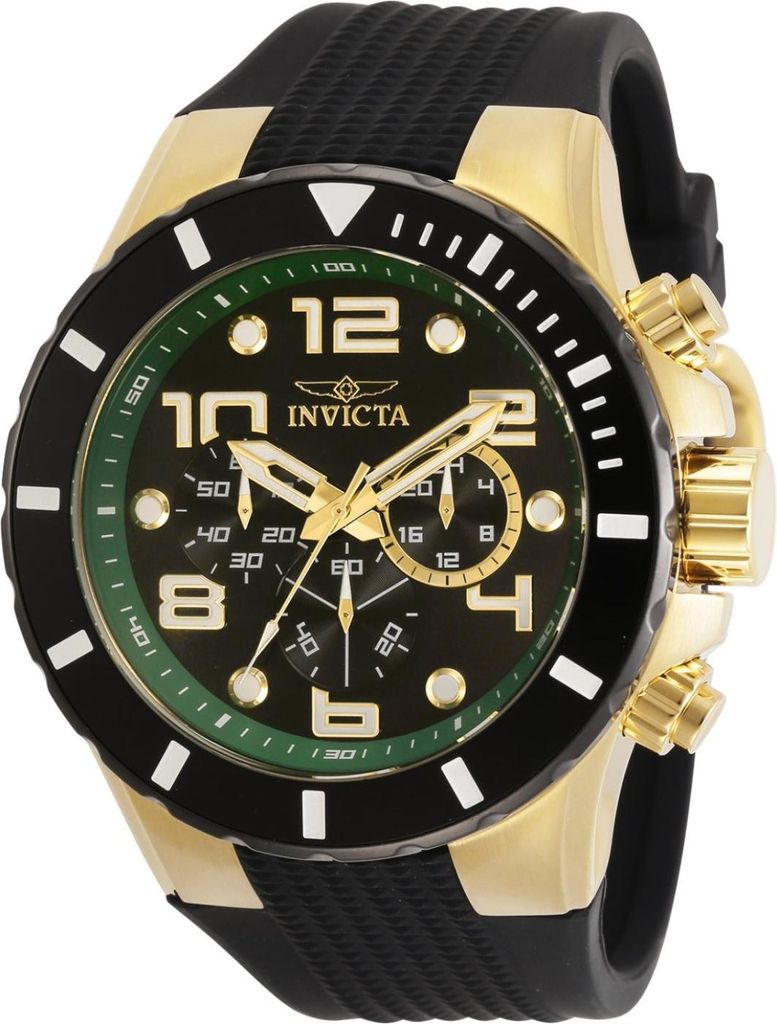 Invicta Pro Diver 30777 Herrenarmbanduhr - Quartz Uhrwerk - Edelstahl mit Schwarzem Zifferblatt - 50 mm