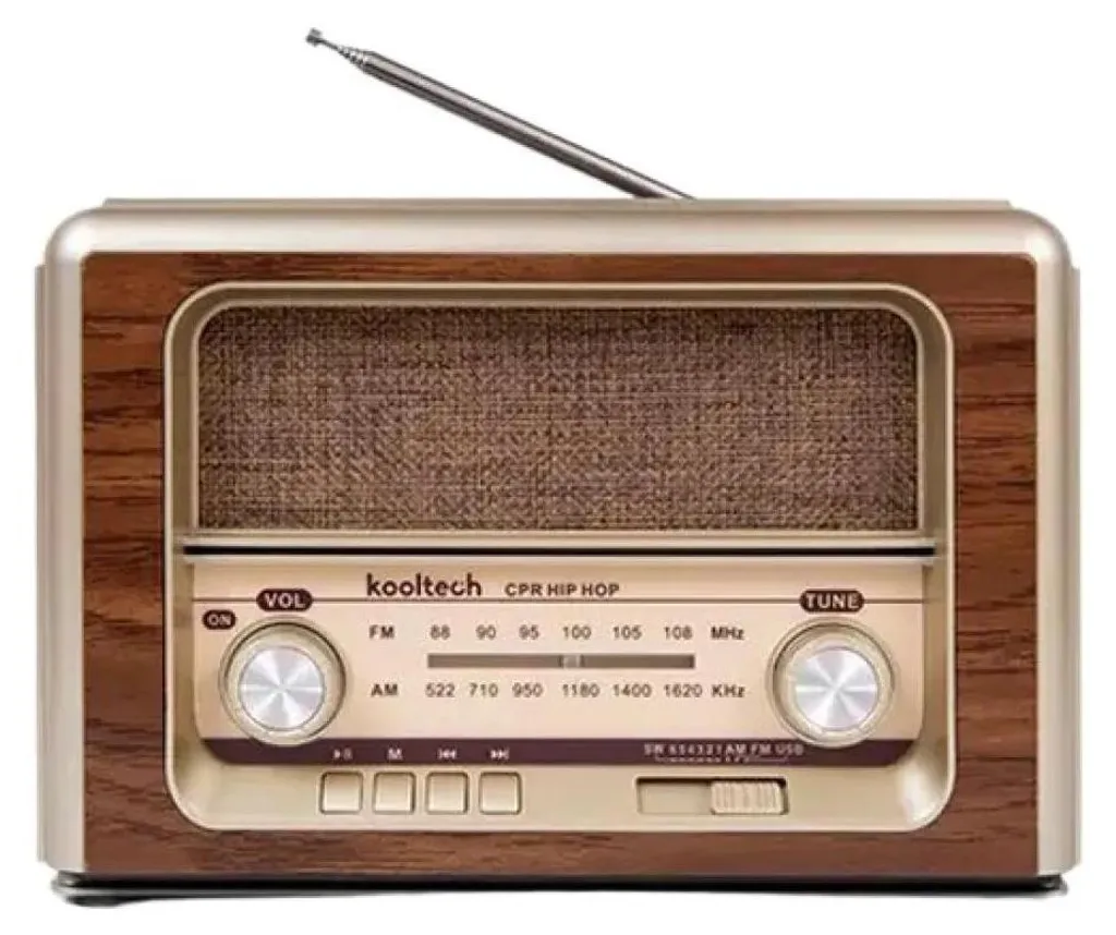 Radio rétro Bluetooth AM FM Kooltech nomade avec batterie longue durée