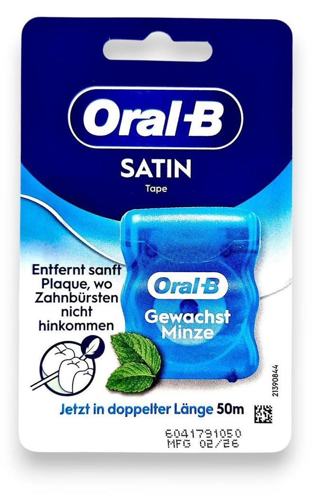 Oral-B SatinTape Zahnseide gewachst Minze 50m