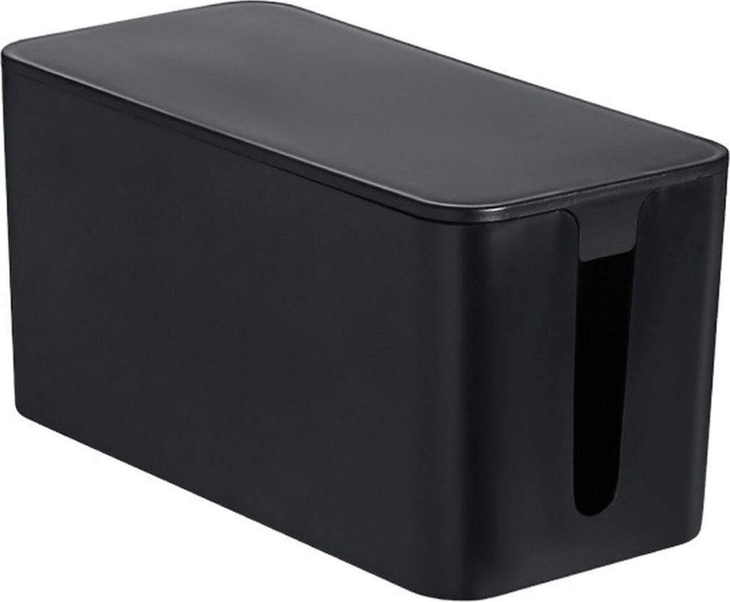 Power Strip Box wasserdichtes stabdichtes Drahtmanagement Kunststoff Desktop Ladegerät Organizer Hausversorgungen-Schwarz ,Größen:S