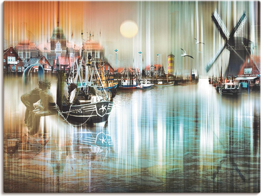 ARTland Leinwandbild Neuharlingersiel Nordsee Collage 04 Größe: 60x45 cm