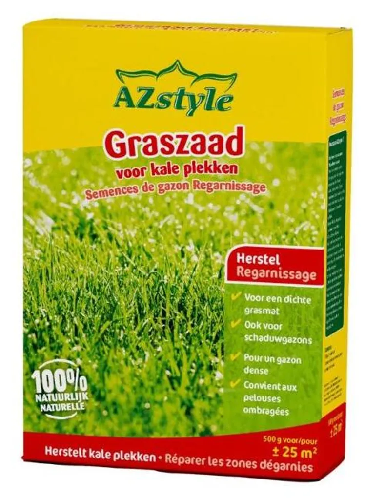 Semences de gazon de regarnissage AZstyle 500g pour réparer le jardin