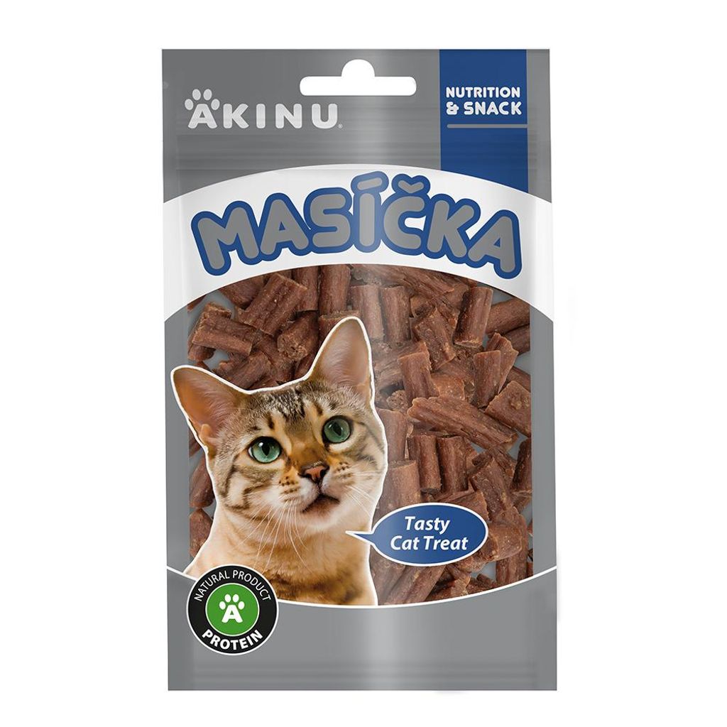 Akinu MASÍČKA Jehněčí kousky pamlsek pro kočky 50 g Obrázek produktu 