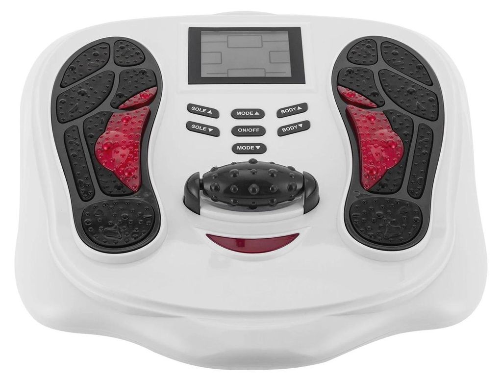 Elektrisches Fußmassagegerät - Massagematte - Rotes Licht - Intelligente Akupressurpunkte - Durchblutungs-Stimulator - Fernbedienung (2x AAA) - 5...