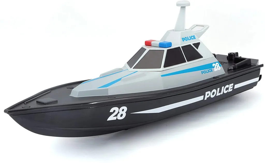 Maisto Tech 582196 Bateau de Police Télécommandé High Speed 34cm