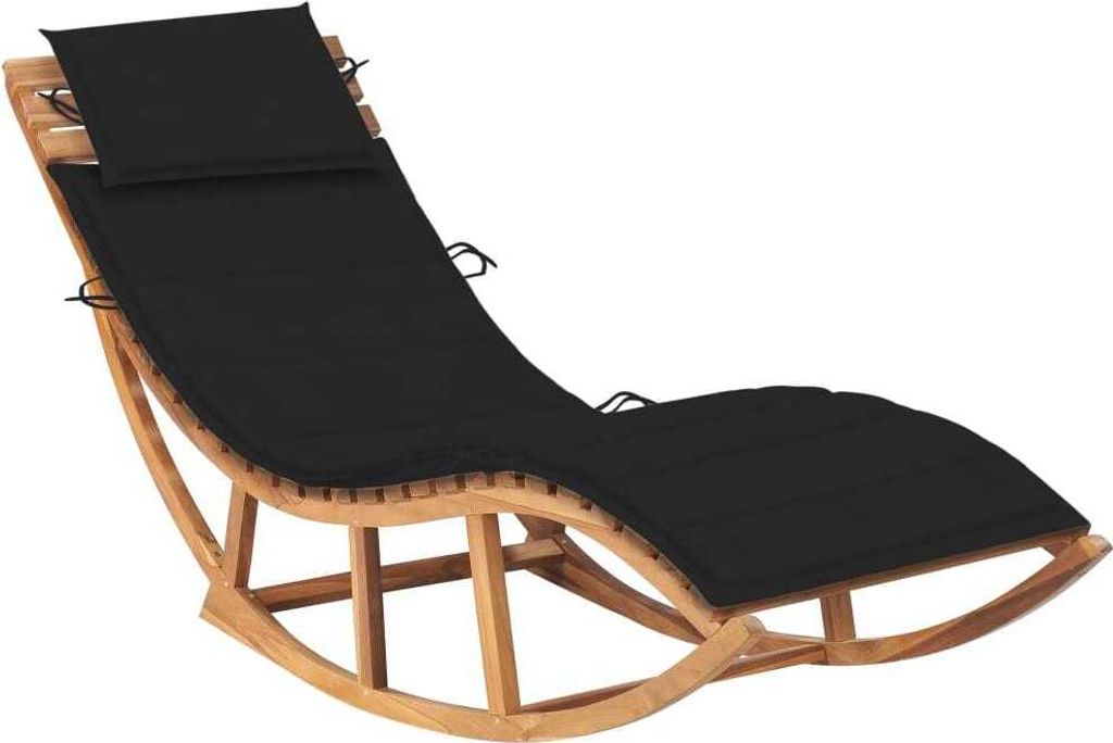 Schaukelliege mit Auflage Massivholz Teak , Gartenliegen Design 2024