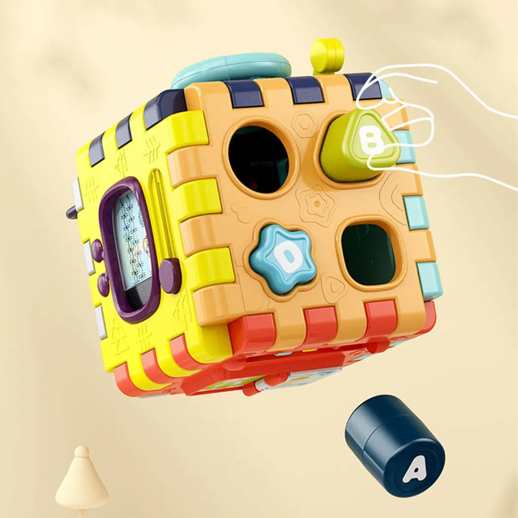 Cube d'activités bébé : hexaèdre d'apprentissage précoce multifonction - 5