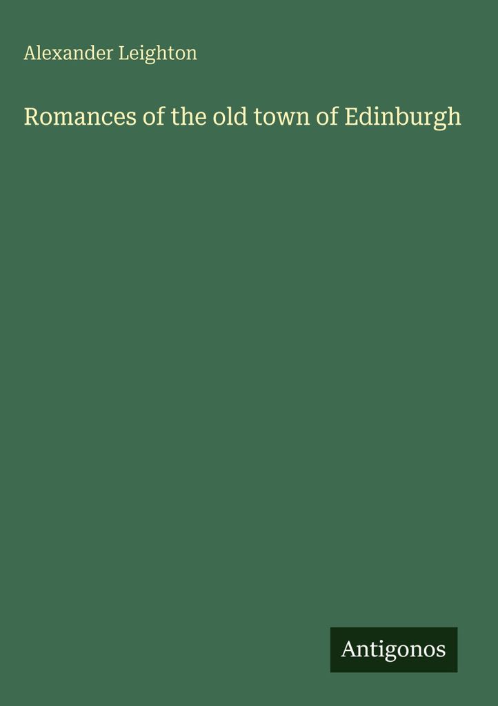 Romane aus der Altstadt von Edinburgh