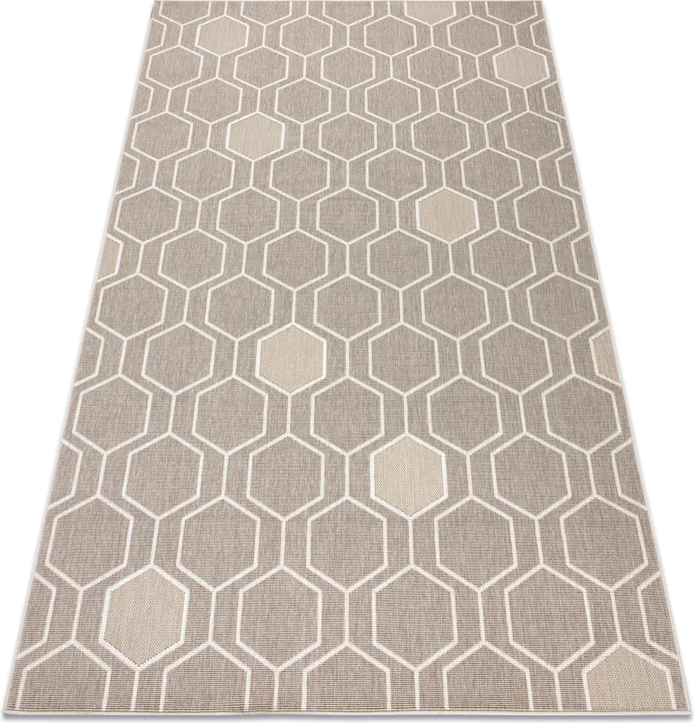 Tapis de salle à manger sisal beige 160x230 cm SPRING Hexagone chic
