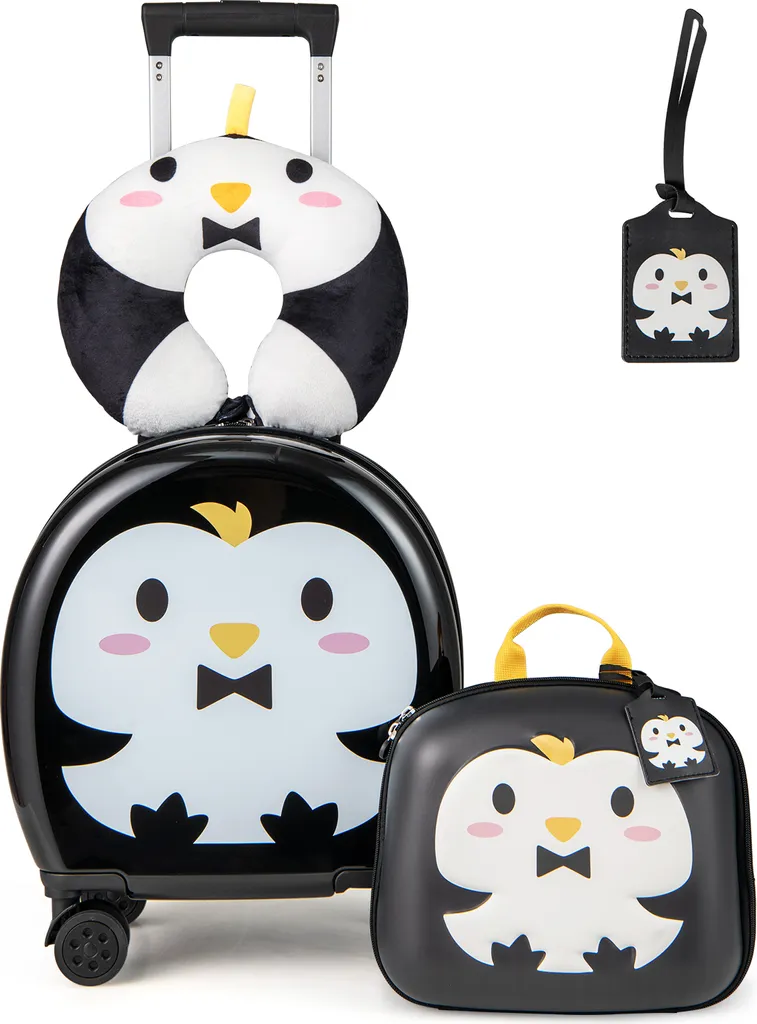 Valise Enfant Ergonomique 4 Pièces : Voyagez sans Stress en Coloris Noir